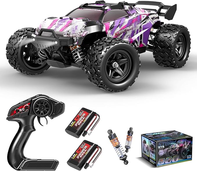Pink Remote Control Car for Girls 1:18 Fast rc Cars for Girls with 40+ KM/H 4WD Off-Road rc Truck Includes 2 Rechargeable Batteries 8 9 10 11 12 13 Year Old Girl Gifts