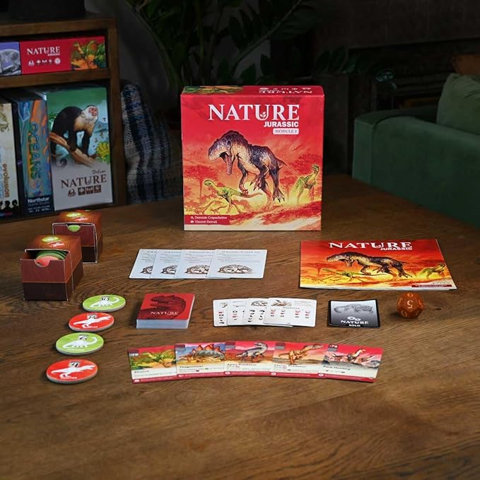 Northstar Game Studio Nature Board Game Expansion Module 2: Jurassic | Adapt Species in a Changing Environment | Strategy Game for Adults Teens Families and Solo | 1-4 Players Age 10+