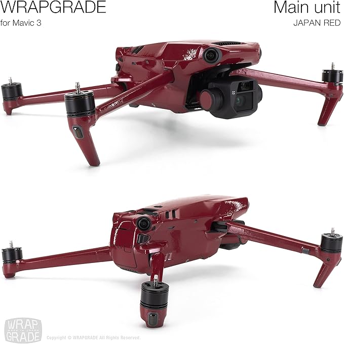 WRAPGRADE Full Skin Stickers for DJI Mavic 3 / Mavic 3 Classic (Japan RED)