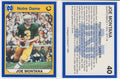 Joe Montana Notre Dame Fighting Irish College Football Collector's Card #40-ROLL OUT TO PASS