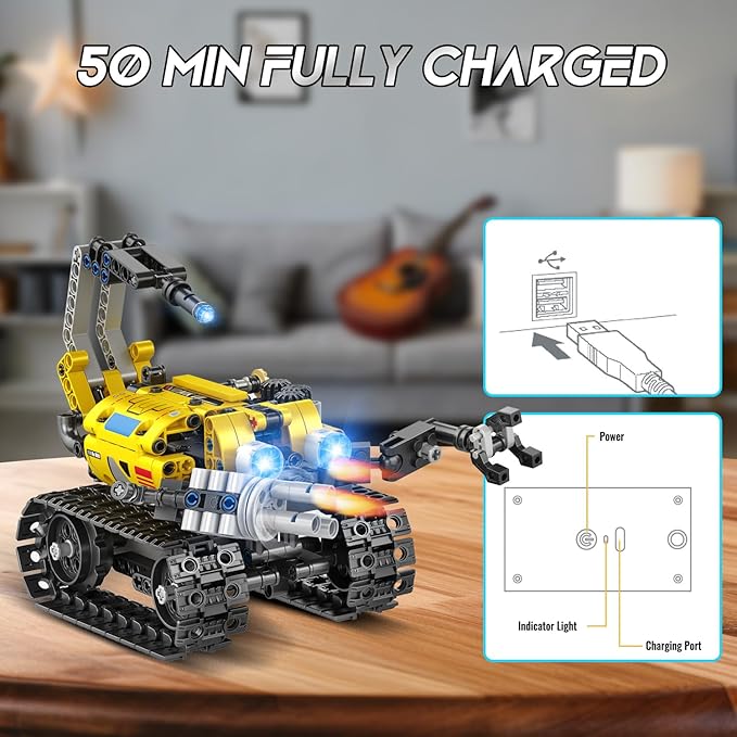 Robot Building Toys for Kids - 5 in 1 Remote- &amp App-Controlled Robots Toy RC Wall/Engineering/Mech Scorpion Building STEM Toys Robot Toy Gifts for Kids Boys Girls Age 10+ (560 PCS)