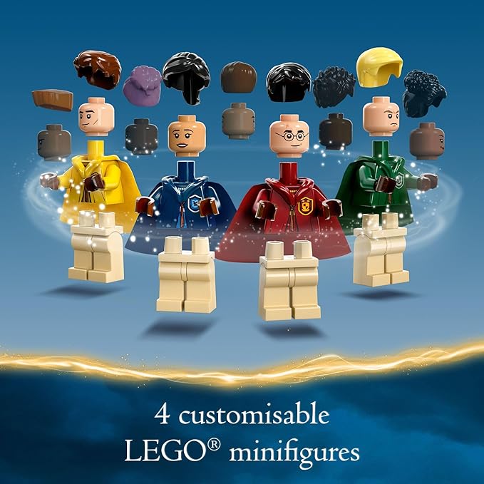 LEGO Harry Potter Quidditch Trunk 76416 Buildable Harry Potter Toy Birthday Gift Idea for Kids Aged 9+ Open the Buildable Box to Reveal a Quidditch Playing Arena Includes 4 Customizable Minifigures