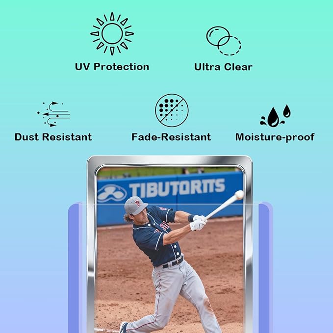 360pt 3x4 Hard Card Sleeves - 25Pcs Hard Plastic Top Loaders Card Sleeves for Trading Cards Top Loader Card Holder Fit for Thick Baseball Basketball Hockey Football Games and Memorbilia Cards