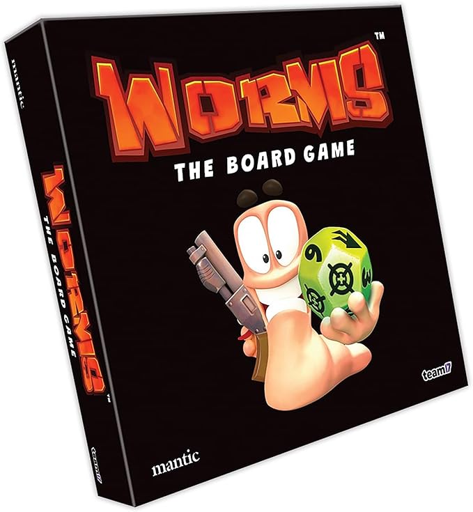 Mantic Games: Worms: The Board Game - Hilarious Tabletop Game Incorporating All The Fun &amp Shenanigans from The Classic Video Game Age 10+ 2-6 Player