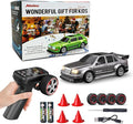 1/43 Mini RC Drift Car with Gyroscope 4WD Full Proportional RC Car 2.4GHZ Hobby Grade Remote Control Cars RTR Model Vehicle 20+KM/H High Speed for Hobbyists Kids Adults (Sliver)