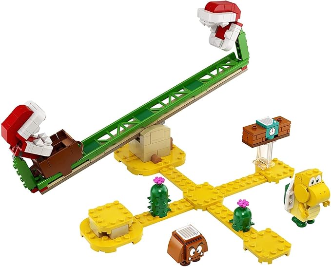 LEGO Super Mario Piranha Plant Power Slide Expansion Set 71365 Building Kit for Kids to Combine with The Super Mario Adventures with Mario Starter Course (71360) Playset (217 Pieces)