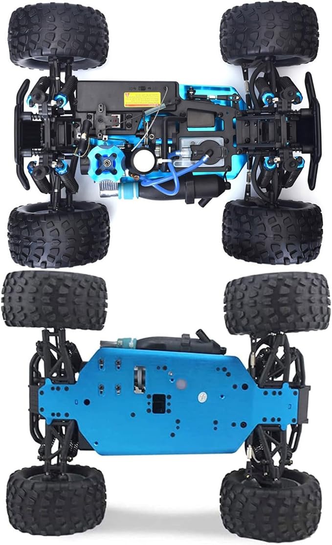 1/10 Nitro RC Truck for Adult RTR 80KM/H Fast Nitro Gas Power Car High Speed Off Road Climbing Vehicle Gas-Engine 4WD Remote Control Truck Hobby Racing Oil-Powered Short Course Rally Crawler