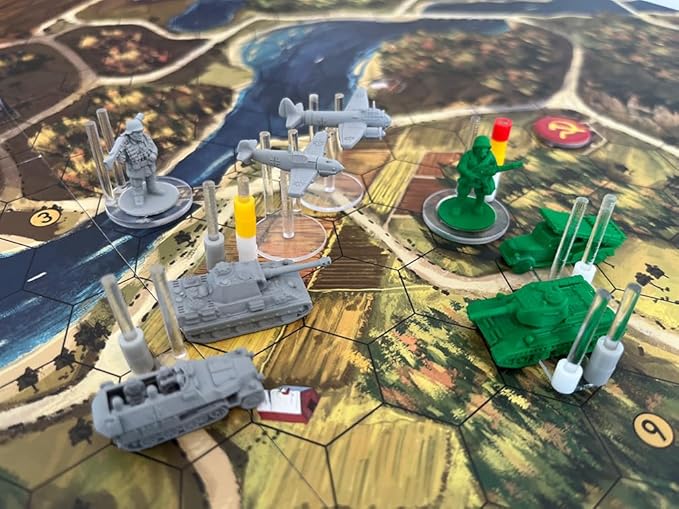Aces &amp Armor WWII War Miniatures Strategy Board Game Ages 14+ 1-4 Players 1-2 Hours Playing Time