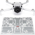 WRAPGRADE Skin Stickers Compatible with DJI Mini 4 Pro | Full Wrap (Airforce Silver)