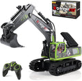 kolegend Remote Control Excavator Toy 16 Inch 11 Channel RC Construction Vehicles Hydraulic Haulers Digger Toys Gift for 6 7 8 9 10 Years Old Kids Boys