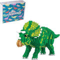 Larcele Micro Building Blocks Dinosaur Set DIY Mini 3D Building Toy Bricks1737 Pieces KLJM-06 (Triceratops)
