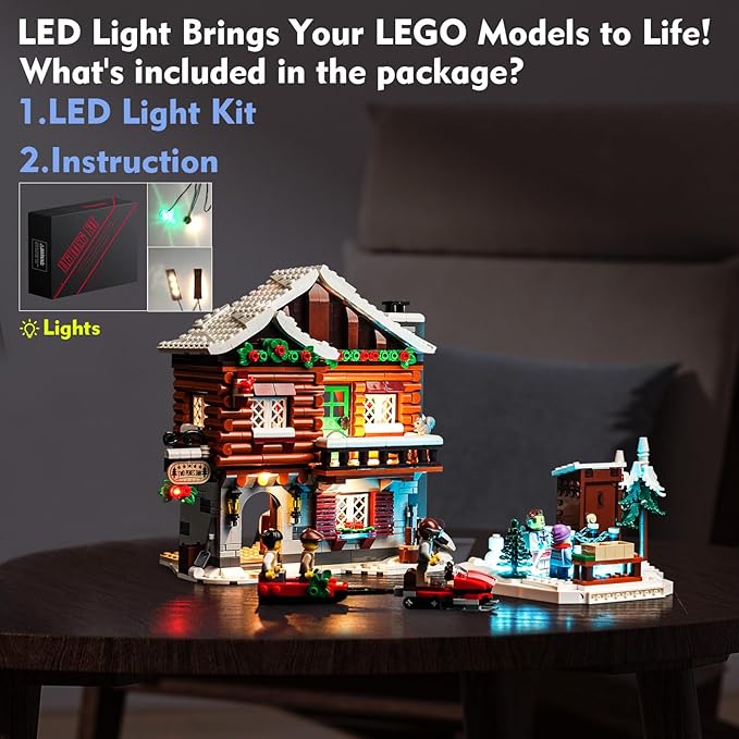 VONADO LED Light Kit for Lego Alpine Lodge 10325 Christmas Winter Village for Adults (Lights Only No Models)