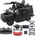 Military Vehicle Building Toy Armored Vehicle Building Block Toy Army Battle Brick Military Car Model Toys for Age 6 7 8 9 10 11 12+ Accessories Compatible with Major Mini Figure (Black)