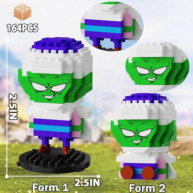 5 Dragon Figures Brick Mini Headz Building Toy 2IN1 Sitting &amp Standing Model Cute Main Dinosaur Ball Z Characters Merch Figures Micro Blocks Set Ideal Gift for Fans Adult Teen 14+ (1025PCS)