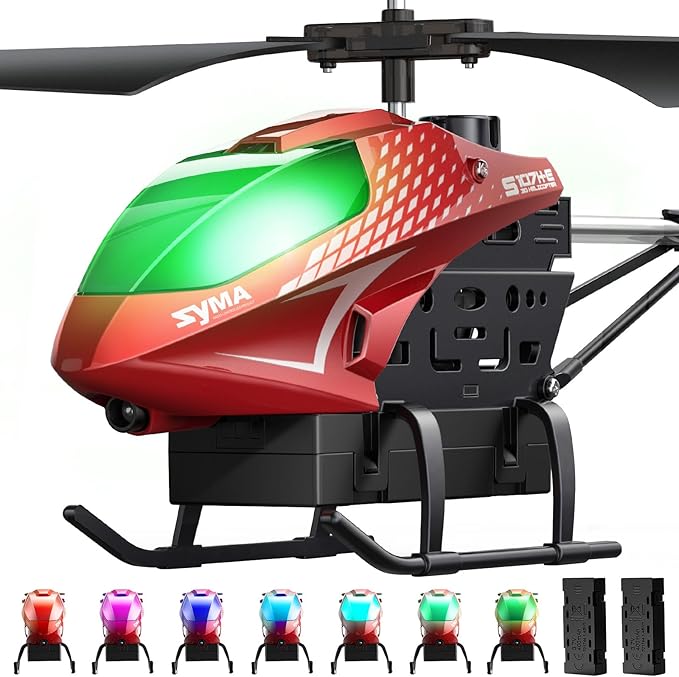 SYMA RC Helicopter Remote Control Helicopter with 40 Mins Flight Time(2 Batteries) Auto Obstacle Avoidance 7 LED Lights and Altitude Hold Gifts Toys for Kids 8-12