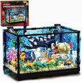 RiceBlock Fish Tank Aquarium Building Sets Holiday Toy Ocean Theme Construction Toys Educational STEM Creative Gift for Kids Ages 8-12 Boys and Girls Ideal Gift for Christmas and New Year889PCS