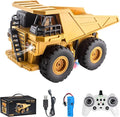 Remote Control Dump Truck 2.4Ghz 6 Channel RC Construction Vehicle Toy with Lights Music Electric Transport Garbage Truck Toys for Teen Birthday Gift