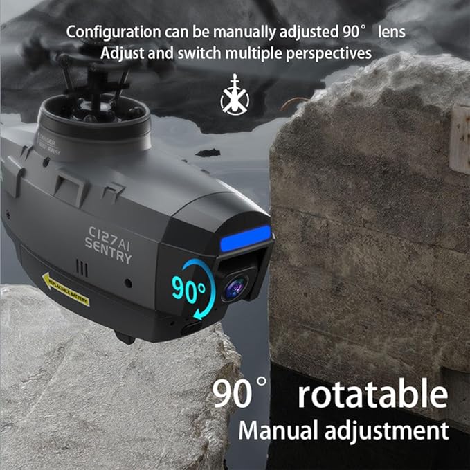 RC ERA C127AI RC Helicopter for Adults Black Hornet with 1080p HD Camera 4CH Brushless Motors Optical Flow Positioning Altitude Hold RTF Military Drone Aircraft