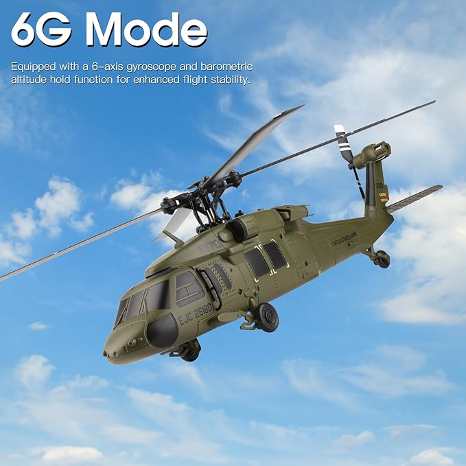 WLtoys K170 RC Helicopter 4CH 2.4GHz Fixed-Wing Aircraft RTF with 6-Axis Gyro One-Key Stunt &amp Altitude Hold Crash-Resistant Outdoor/Indoor Helicopter for Beginner Teens Adults