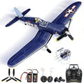 Brushless RC Plane Upgrade 500mm F4U Corsair Stunt RC Airplane RTF with Gyro Stabilization Remote Control Airplane 2.4GHz Radio Control Aircraft Fighter Glider for Adults &amp Beginners