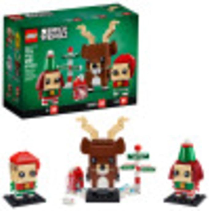 LEGO Brickheadz Reindeer Elf and Elfie 40353 Building Toy (281 Pieces)