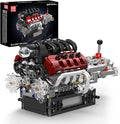 Mould King V8 Engine Building Kit Build Your Own Engine Model Kit That Runs STEM Engineering &amp Physical Science Experiment Set with Battery &amp Motor Car Engine for Age 14+/Adult(787 Pcs)