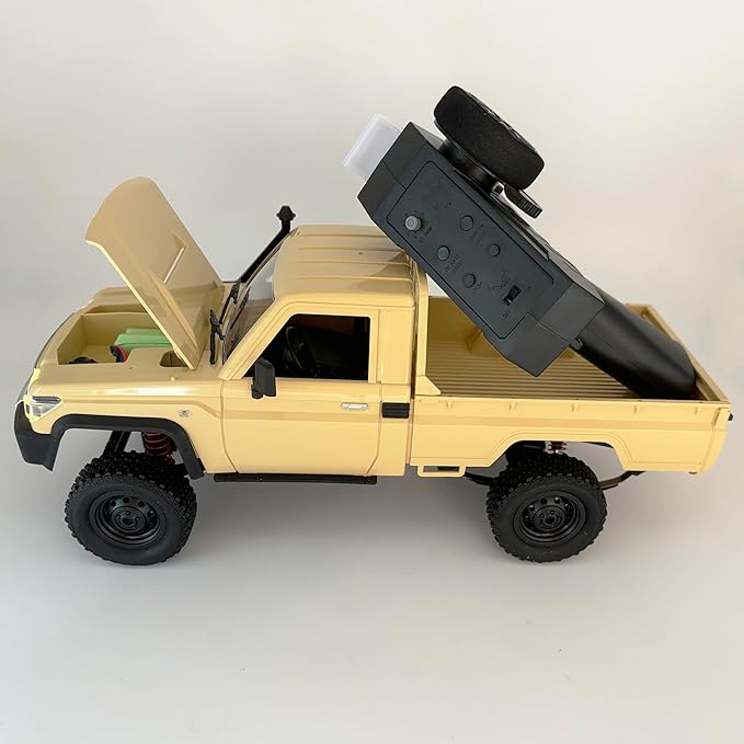 RC Truck 1/12 RC Rock Crawler 4x4 Toyota Land Cruiser Remote Control Pickup Off Road RTR 2.4GHz All Terrain with 280 Brushed Motor Proportional Throttle Steering for Adult MN-82