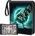 Football Card Binder 9 Pocket Football Card Holder 3 Ring Binder with Zipper 810 Pockets Portable Collector Album for Sports Cards Game Cards TCG MTG 2025-2026