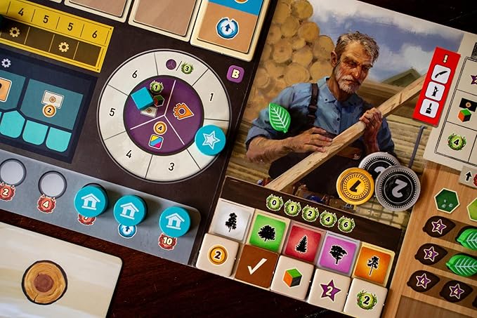 Capstone Games Forestry Board Game | 1-4 Players 90 Min Playtime 14+ Age | Strategy Resource Management Eco-Friendly Forest Management Board Game for Adults &amp Family