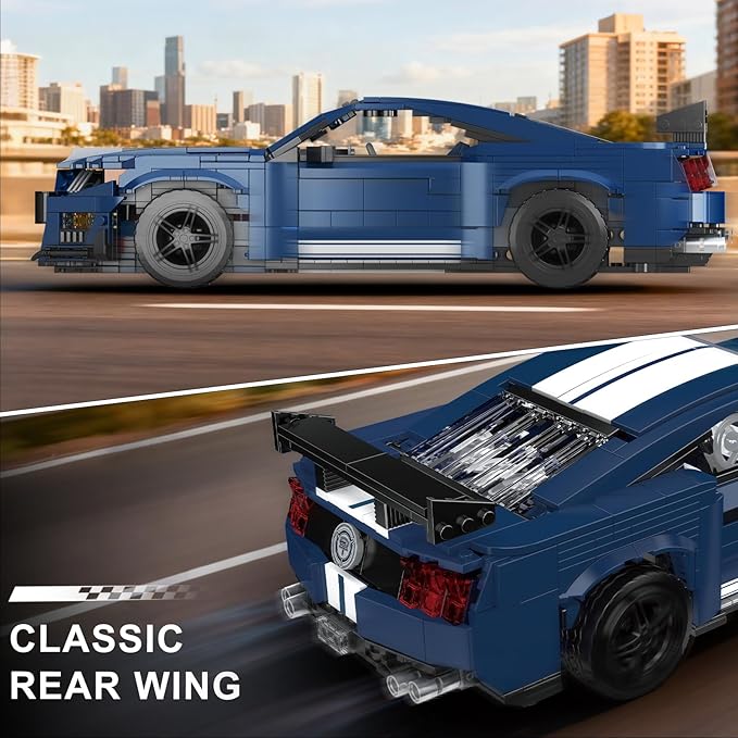 Mould King 10208 Sports Car Building Block Kits MOC Supercar Racing Car Model Building Sets Gift for Age 14+/Adults Collections Enthusiasts (1556+ Pieces Static Version)