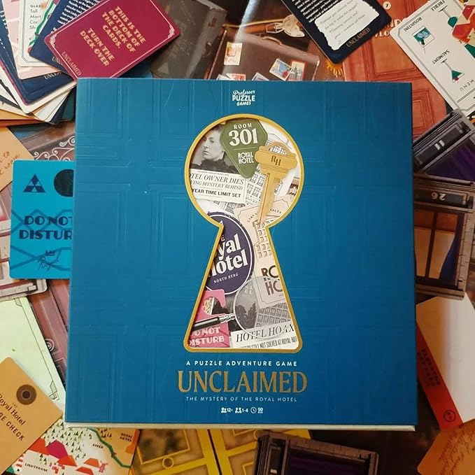 Professor Puzzle: Unclaimed: The Mystery of The Royal Hotel - A Puzzle Adventure Game Fast-Paced Treasure-Hunt Investigation Ages 12+ 1-4 Players