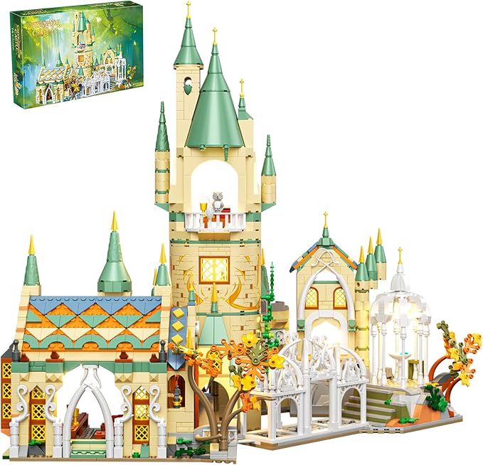 Magic Medieval Castle Architecture Building Block Sets Creative Ideals Gifts for Adults (1555PCS)