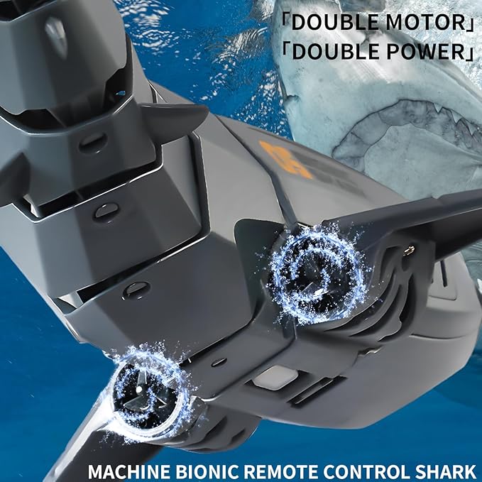 RC Sharks with Camera for Kids/Adults Remote Control Shark Toys for Swimming PoolRC Boat with CameraPool Toys RC Camera Boat Toys Simulated Shark for Outdoor Toys(2 Batteries)