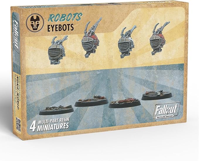 Modiphius Entertainment: Fallout: Wasteland Warfare - Robots: Eyebots - 4 Figures 32mm Unpainted Resin RPG Miniatures Nuka World Tabletop