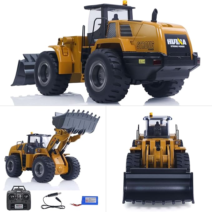 TOUCAN RC HOBBY US in Stock 1/14 HUINA Toys 2.4G 10CH Radio Controlled Loader 1583 Electric Lifting System Lights Sound RC Construction Vehicles Assembled for Adult