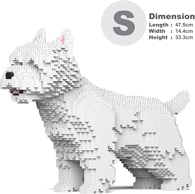 JEKCA West Highland White Terrier 02S | Dog Plastic Building Blocks | Age 14+