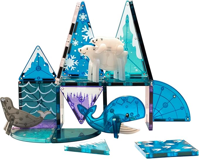 MAGNA-TILES Arctic Animals 25-Piece Magnetic Construction Set The ORIGINAL Magnetic Building Brand