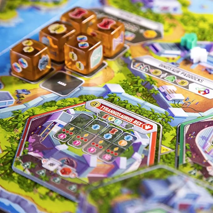 Dinosaur World Board Game Draft Build and Explore Your Dino Park for Victory! Strategy Game for Kids and Adults Ages 8+ 1-4 Players 60-120 Minute Playtime Made by Pandasaurus Games
