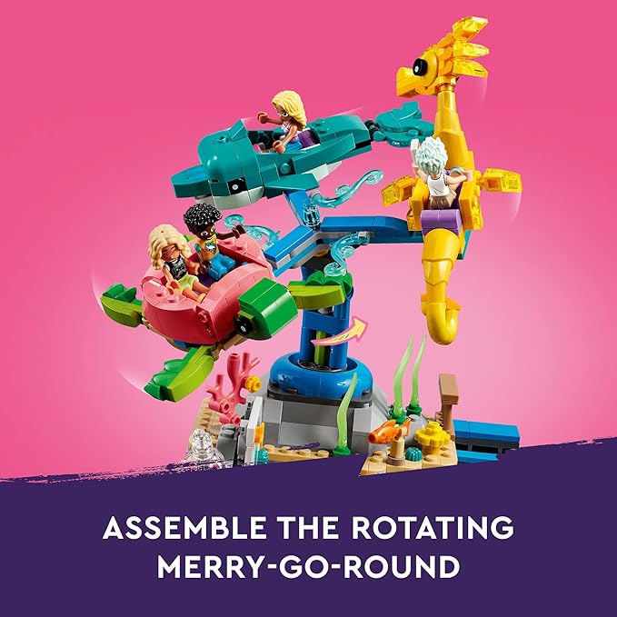 LEGO Friends Beach Amusement Park 41737 Building Toy Set A Technical Project for Older Kids Ages 12+ with Spinning Carousel Wave Machine and Shooting Gallery Game