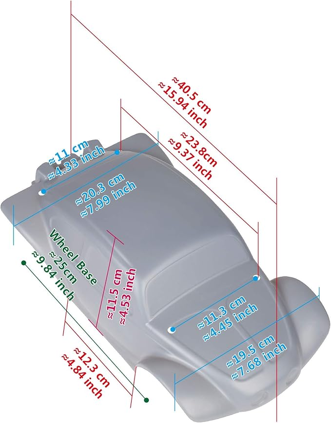 SummitLink Custom Body Clear Unpainted with Stickers Compatible for 1/10 Scale RC Car or Truck (Truck not Included) STB-C-01