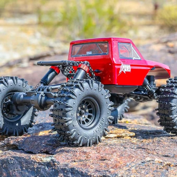 Redcat Racing Ascent-18 APEX 1/18 Scale Brushless Electric Rock Crawler Carbon Fiber 4WD RC Car for Adults with 2.4GHz Radio System (Red)