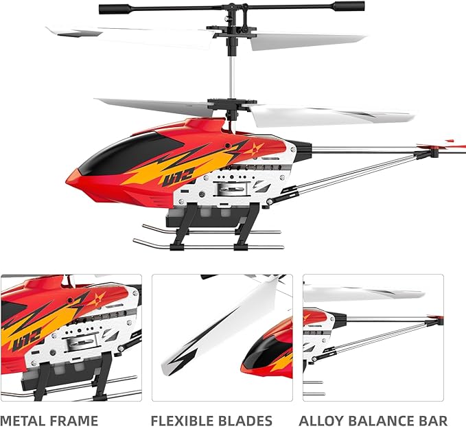 Cheerwing U12 Remote Control Helicopter with Altitude Hold Mini RC Helicopter for Adults Kids One Key take Off/Landing and 2 Batteries