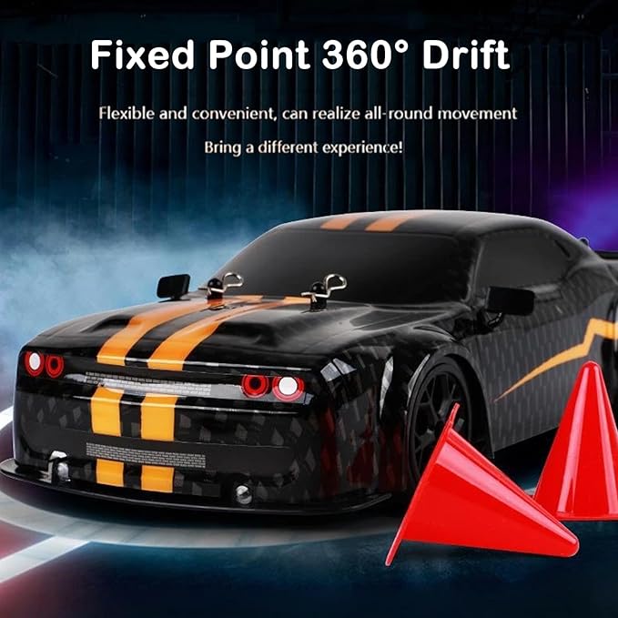 RC Drift Car 4 WD High Speed 30 KM/H Remote Control Car1:14 Scale Drifting Tires Racing Sport Toy 2.4GHz RC Racing Car with Cool Lighting for Adults Teen