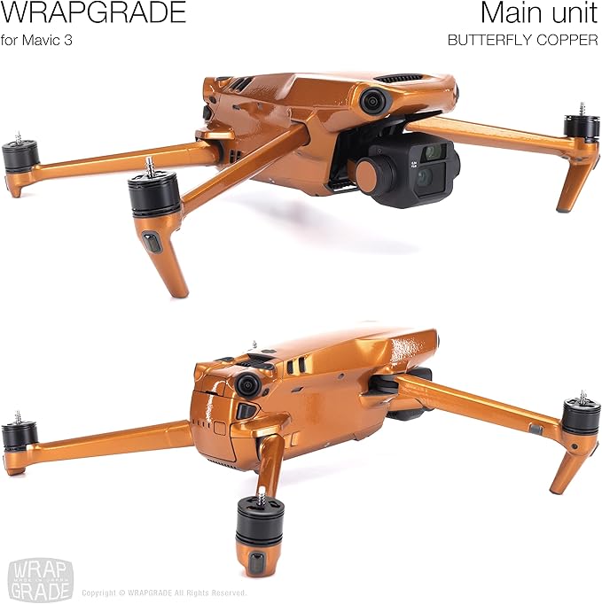 WRAPGRADE Full Skin Stickers for DJI Mavic 3 / Mavic 3 Classic (BUTTERFLY COPPER)