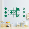 Magnetic Tic Tac Toe Wall-Mount GameGame Room DecorModern Wall Decals for Kids RoomClassroom&ampOfficesBest Gift for Family Friends (Green)