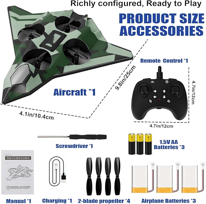 Foam Remote Control Airplane for Kids &amp Adults | Durable and Easy to Fly with Stable Flight Perfect and Birthday Parties Flying Foam Air Plane Toy Great for Beginner