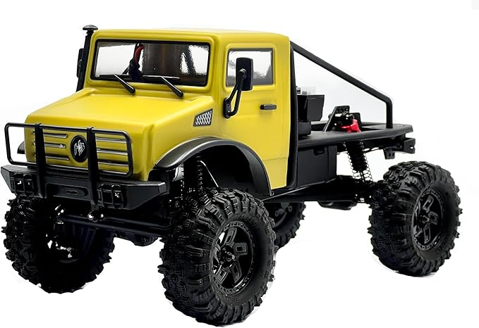 HOBBYPLUS CR-18P V3 Brushless Rushmore in -Hunter - Matte Sand - 1/18 Scale RC Truck Crawler with Off-Road RC Trucks Features Portal Axles &amp Metal Gears - RTR 2S/3S LiPo Compatible (1810419-V3)