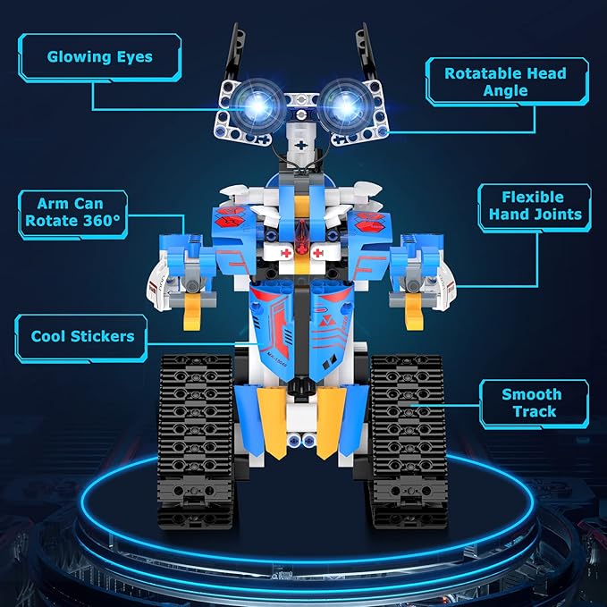 Robot Toys for 8-16 Year Old Boys Girls Kids with APP or Remote Control Science Programmable Building Block Kit STEM Projects Educational Birthday Gifts