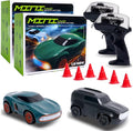 Mini RC Car 1:64 Scale Supercar Toy Car &amp Remote Control Integrated Design 26km/h High Speed Fun MINI RC Vehicle. (Green+Black)