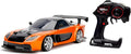 Jada Toys Fast &amp Furious Han’s Mazda RX-7 Drift RC Car 1: 10 Scale 2.4Ghz Remote Control Orange &amp Black Ready to Run USB Charging (Standard) (99700)